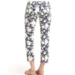 Tory Burch Floral Alexa Cropped Skinny Jeans